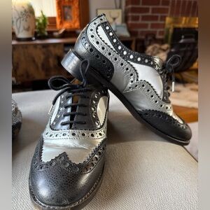 Classic Black and silver women's Brogues
